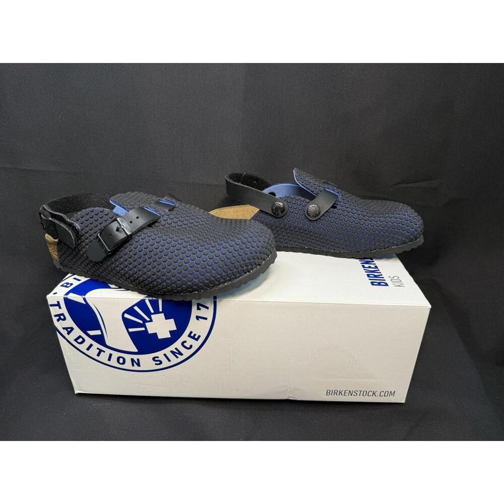 Birkenstock Kay Shoes Kids Size‎ 32 Narrow Fit Leather Cork EVA Octopus Blue